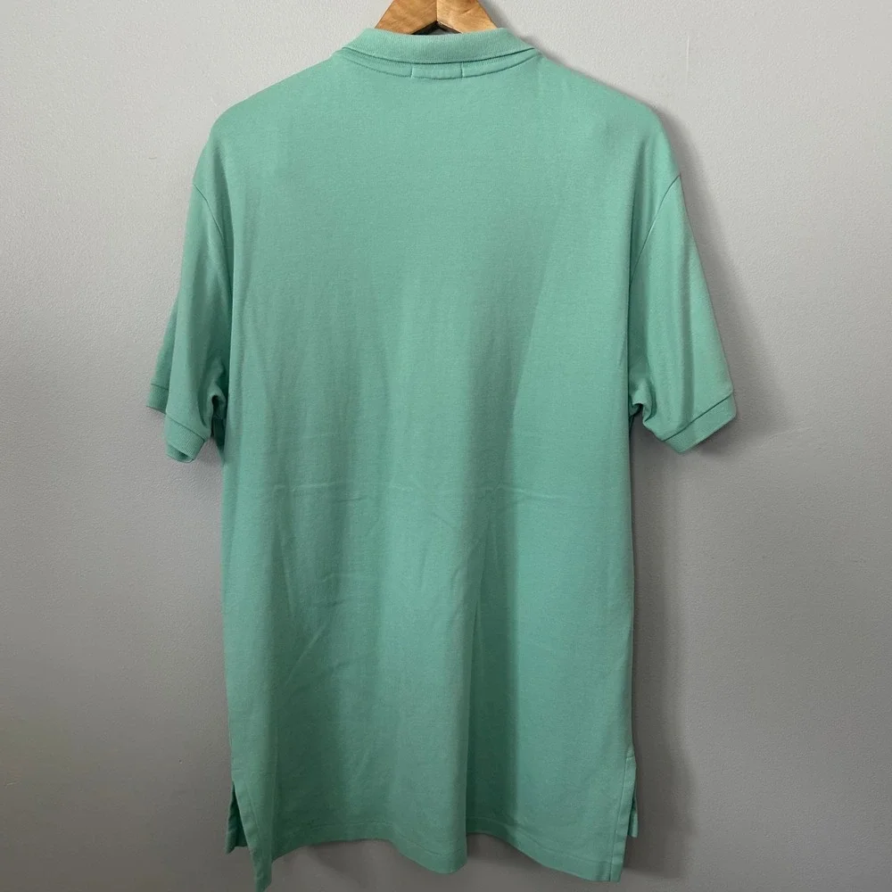 Polo Ralph Lauren Polo Shirt Men Large Seafoam Green Short Sleeve Cotton Classic